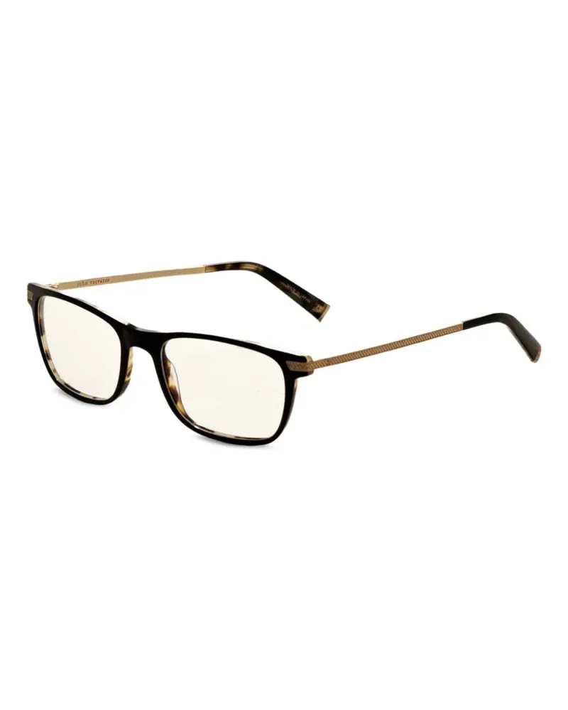 John Varvatos Brille mit eckigem Gestell - Schwarz Schwarz