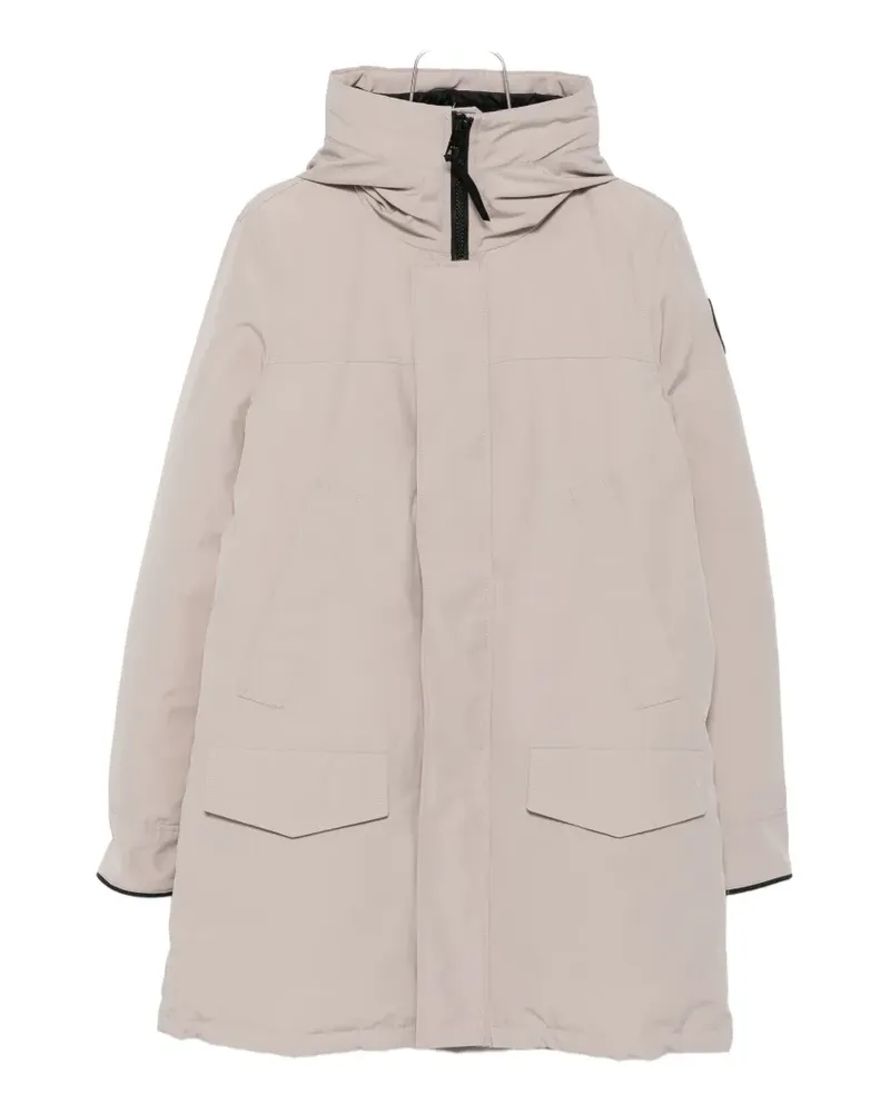 Canada Goose hooded logo-patch coat - Nude Nude