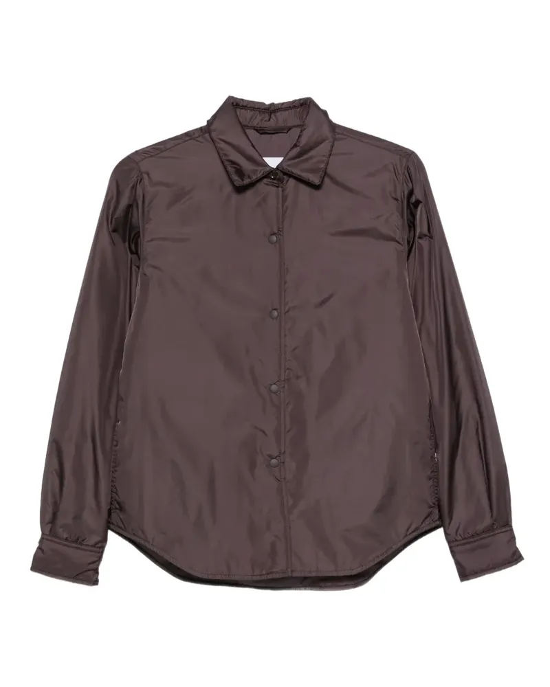 ASPESI press-stud curved-hem shirt - Braun Braun