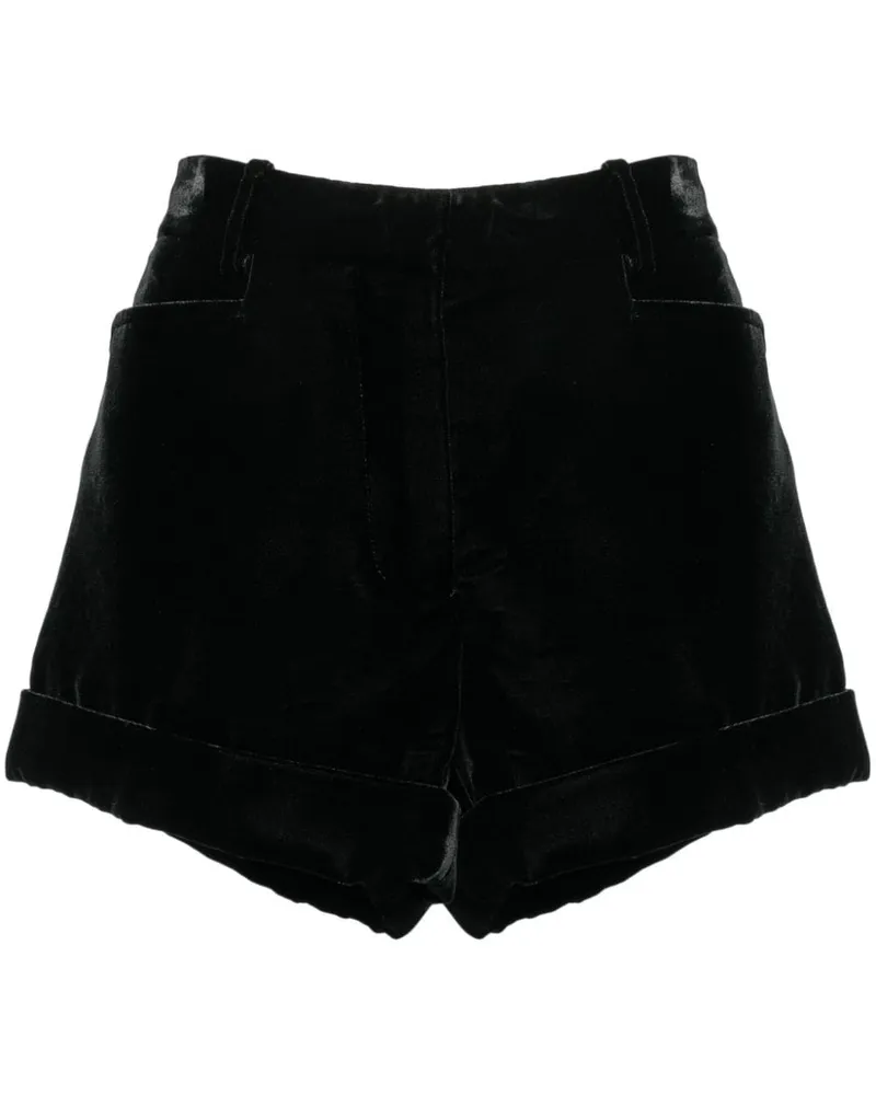 Tom Ford Shorts aus Knittersamt - Schwarz Schwarz