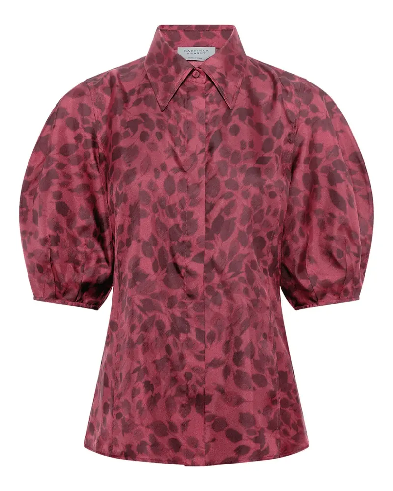 Gabriela Hearst Sansi Bluse mit Puffärmeln - Rosa Rosa
