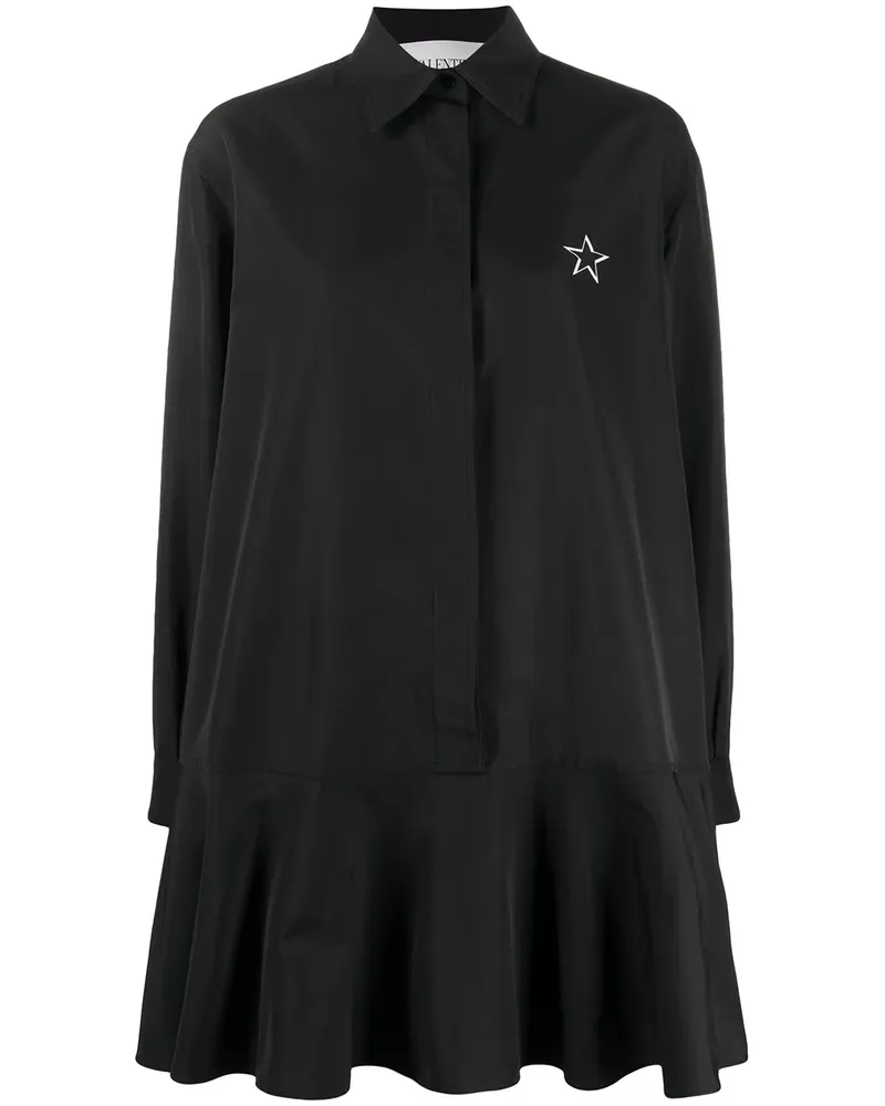 Valentino Garavani Hemdkleid mit Print - Schwarz Schwarz