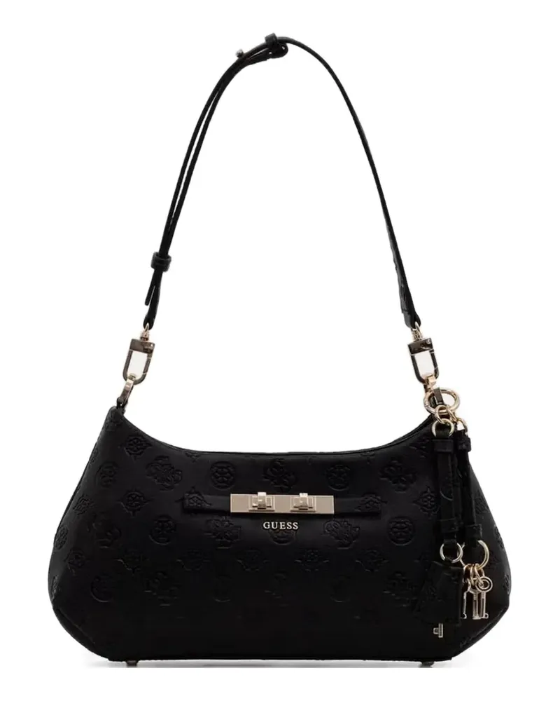 Guess Carmella Schultertasche mit Logo - Schwarz Schwarz