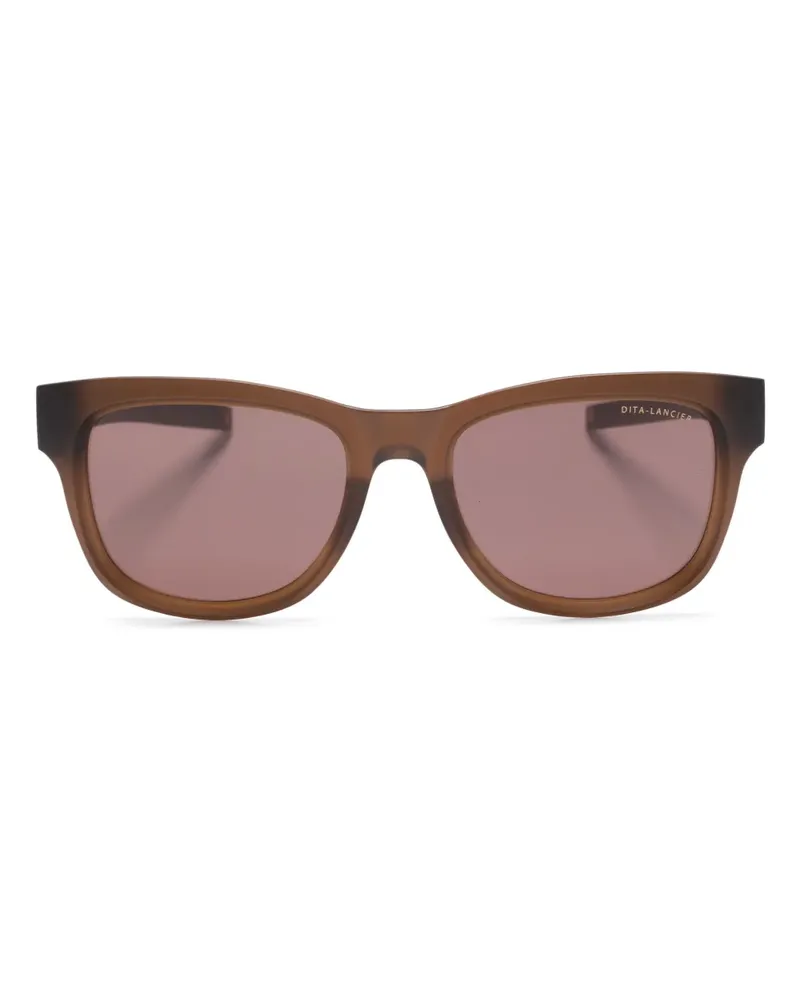 DITA LSA-711 Sonnenbrille mit eckigem Gestell - Braun Braun