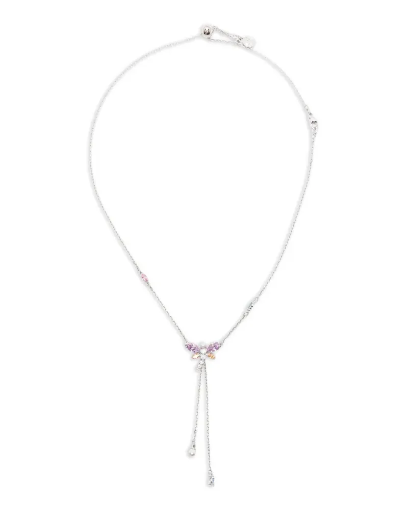 Swarovski x Ariana Grande crystal dragonfly necklace - Silber Silber