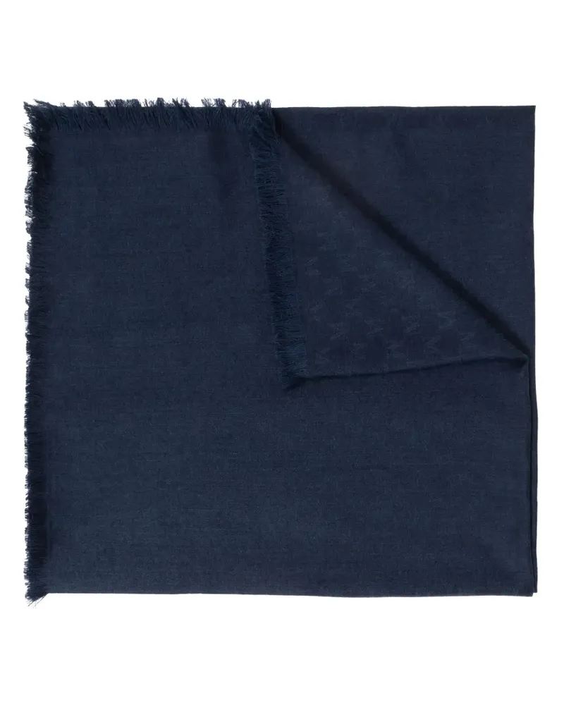 Max Mara Jacquard-Schal mit Monogrammmuster - Blau Blau