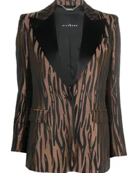 John Richmond Blazer mit Zebra-Print Schwarz