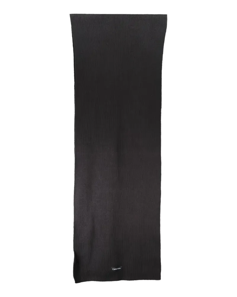 Calvin Klein ribbed-knit scarf - Schwarz Schwarz