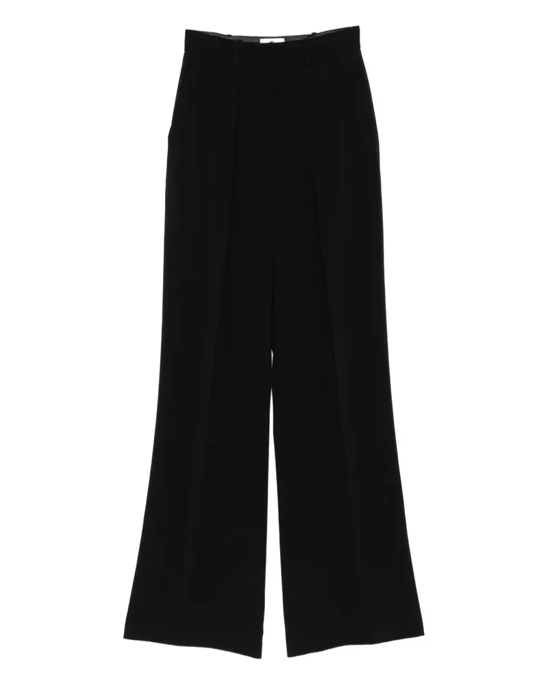Elisabetta Franchi Wide-Leg-Hose mit Bundfalten - Schwarz Schwarz