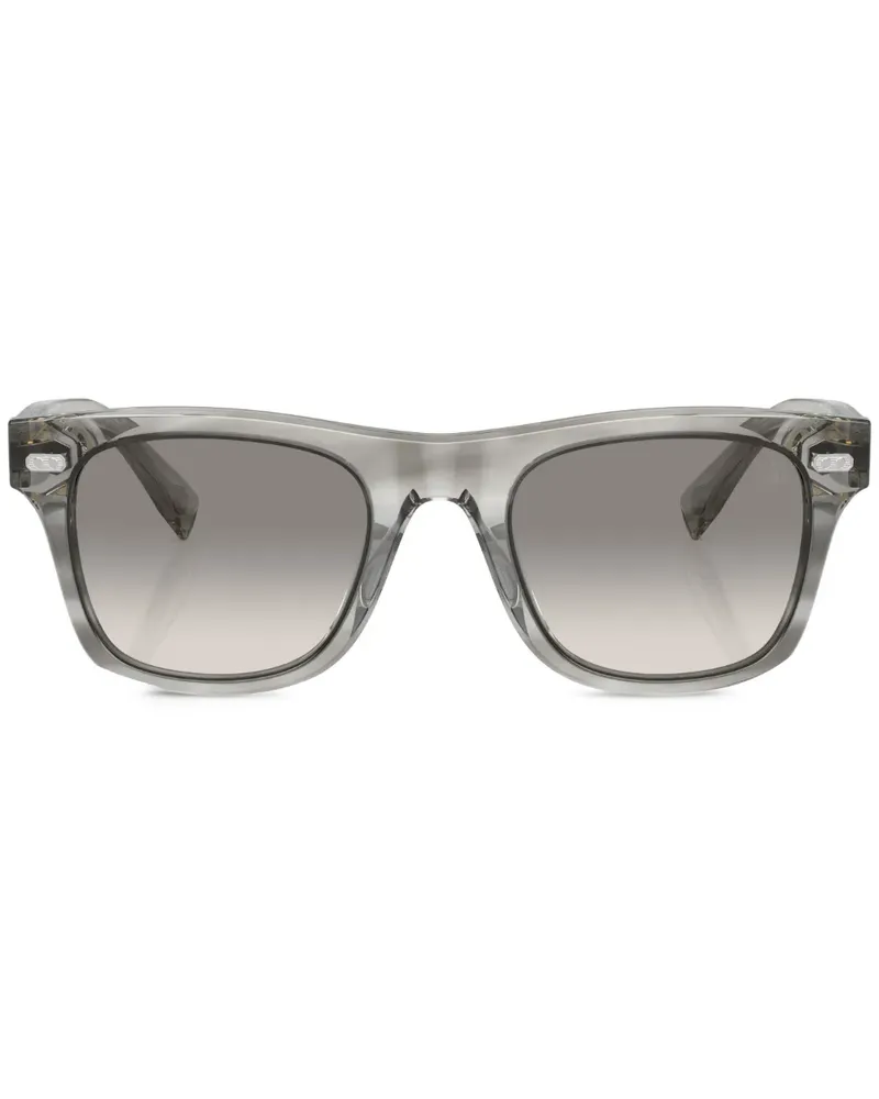Brunello Cucinelli BC4002S Sonnenbrille mit eckigem Gestell - STRIPED GREY Striped