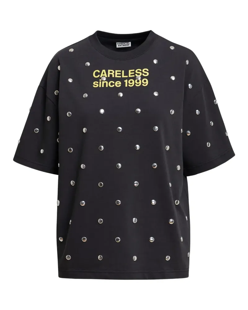 Essentiel Kourse T-Shirt mit Nieten - Schwarz Schwarz