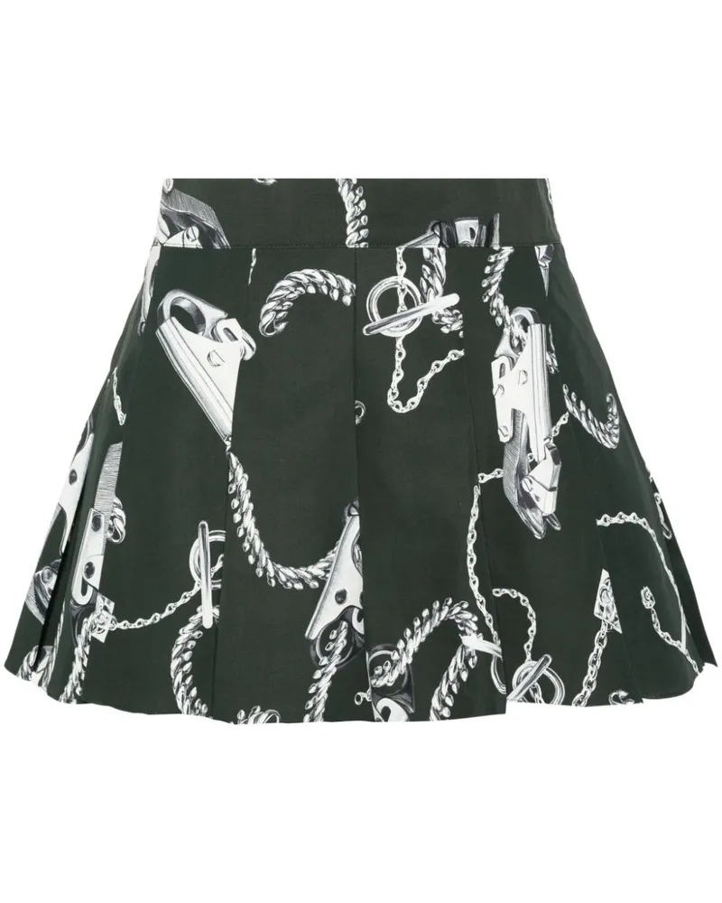 Burberry Mini-Shorts mit grafischem Print - Grün Grün