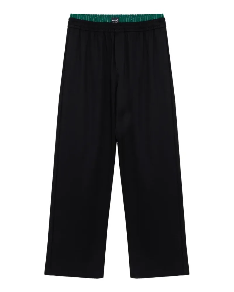 MSGM Hose mit Logo-Patch - Schwarz Schwarz