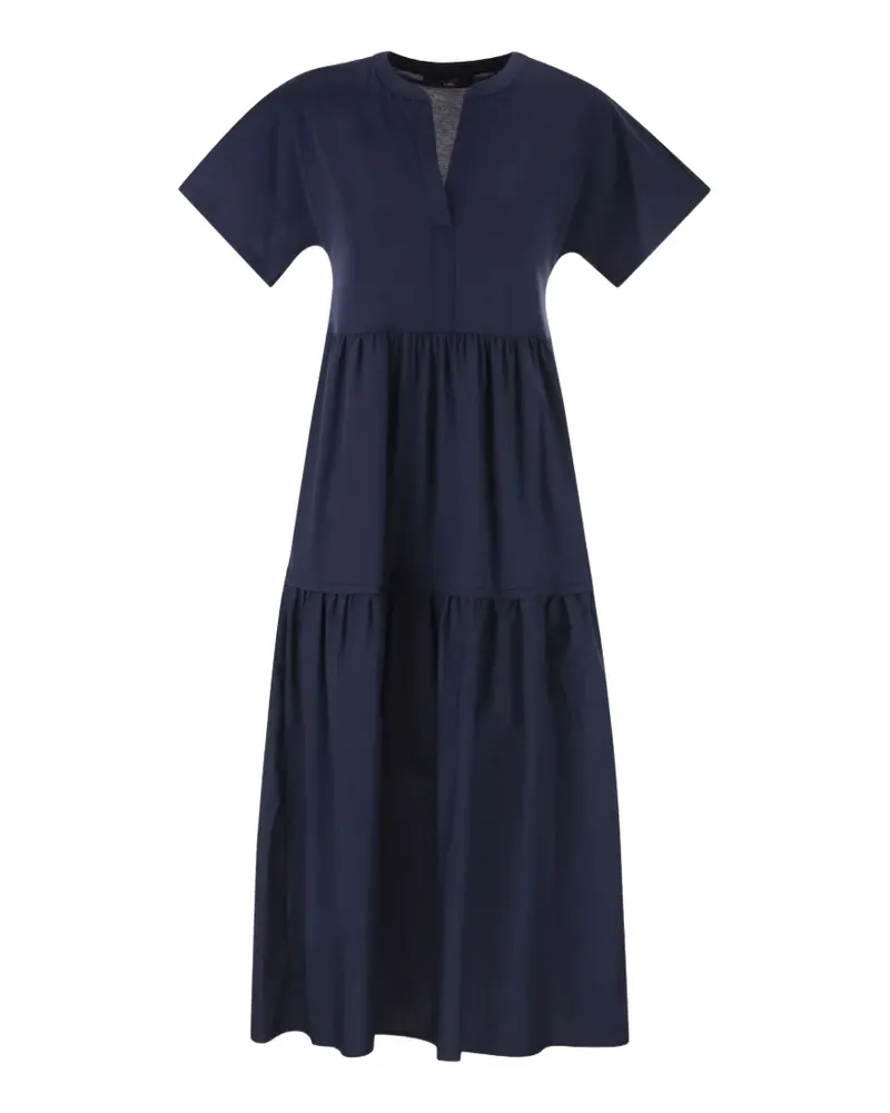 Max Mara V-neck tiered dress - Blau Blau