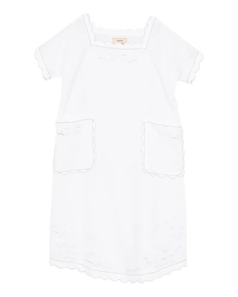 VITA KIN Formentera scalloped-edge midi dress - Weiß Weiß