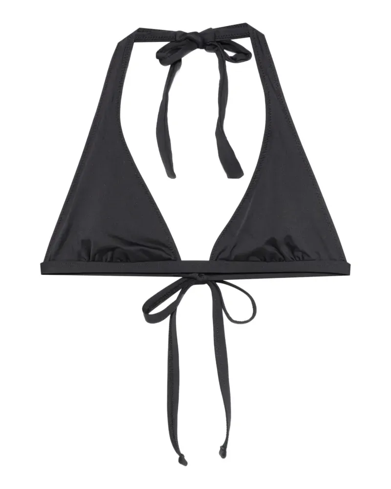 Frankies Bikinis Frank halterneck triangle bikini top - Schwarz Schwarz