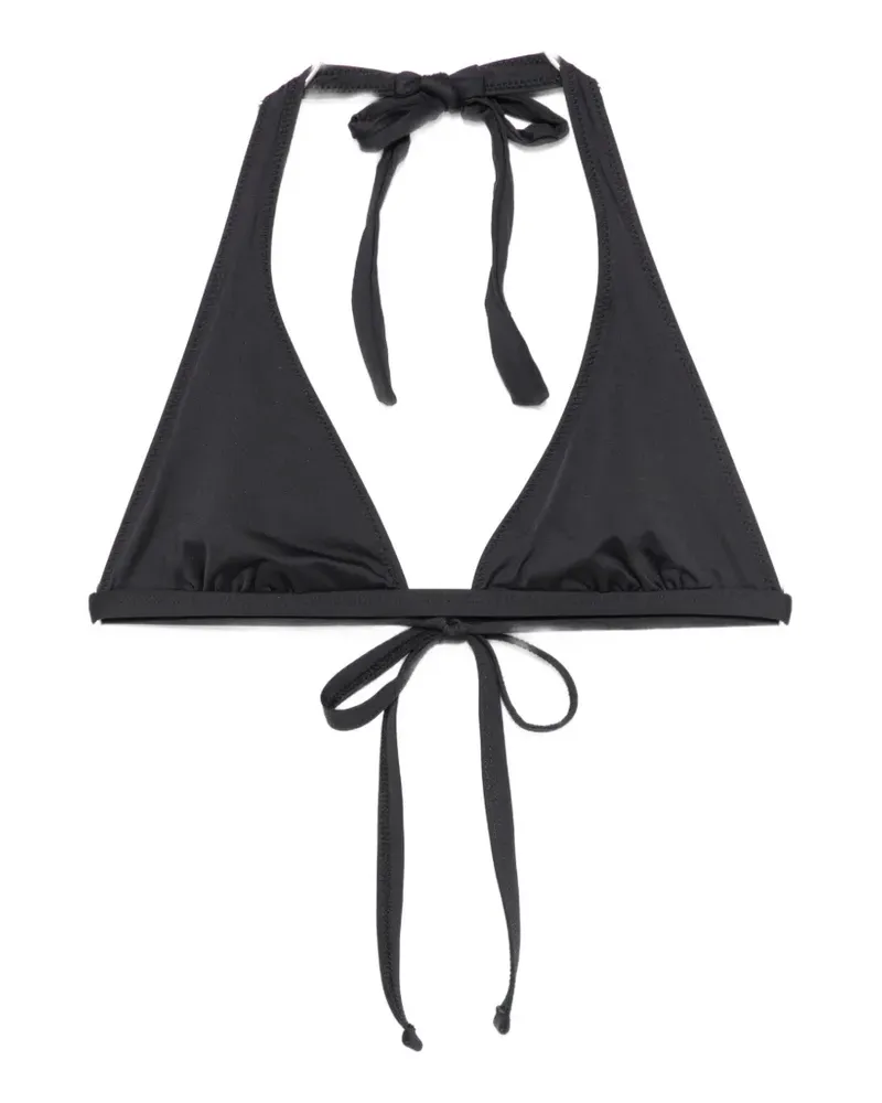 Frankies Bikinis Frank halterneck triangle bikini top - Schwarz Schwarz