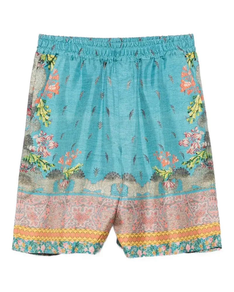 Pierre-Louis Mascia Aloe floral-print shorts - Blau Blau