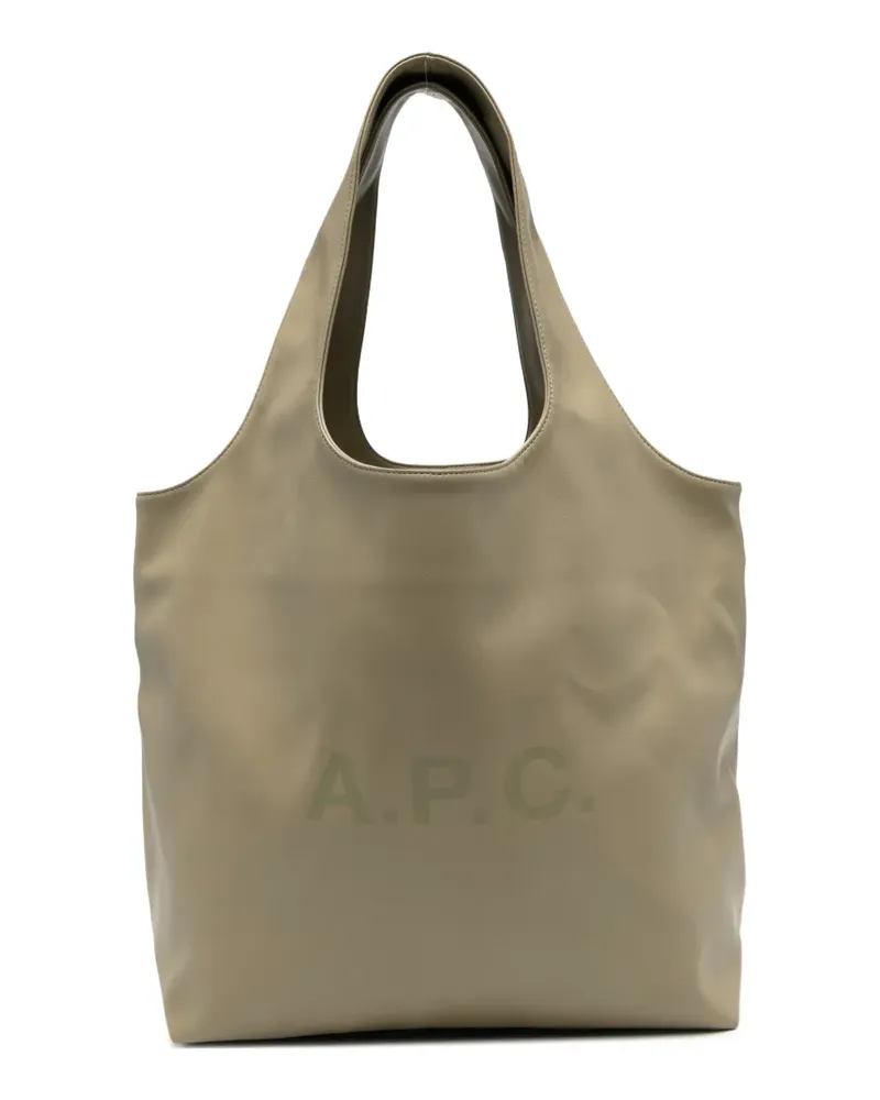 A.P.C. Shopper mit Logo-Print - Nude Nude