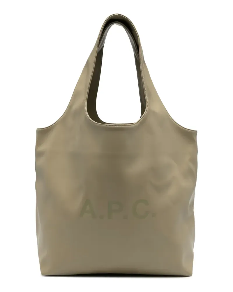 A.P.C. Shopper mit Logo-Print - Nude Nude