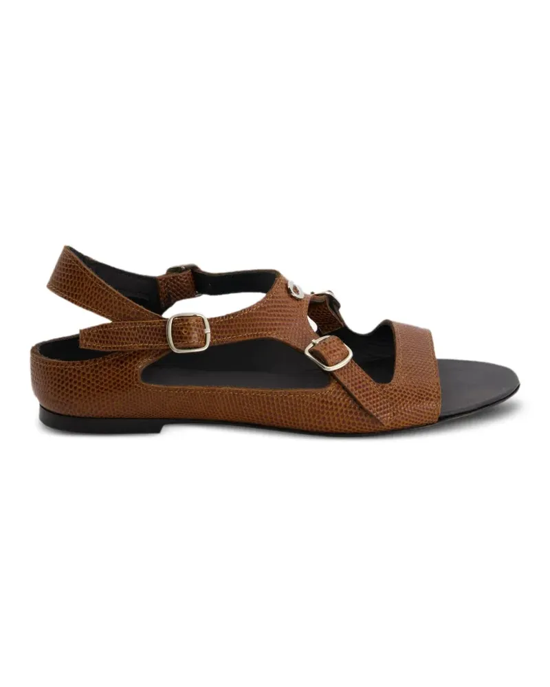 COPERNI logo-plaque buckled sandals - Braun Braun