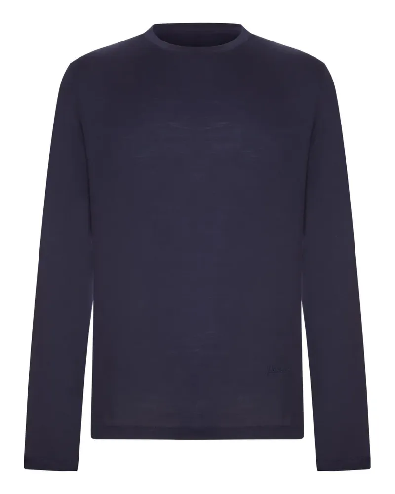 Herno Langarmshirt aus Wolle - Blau Blau