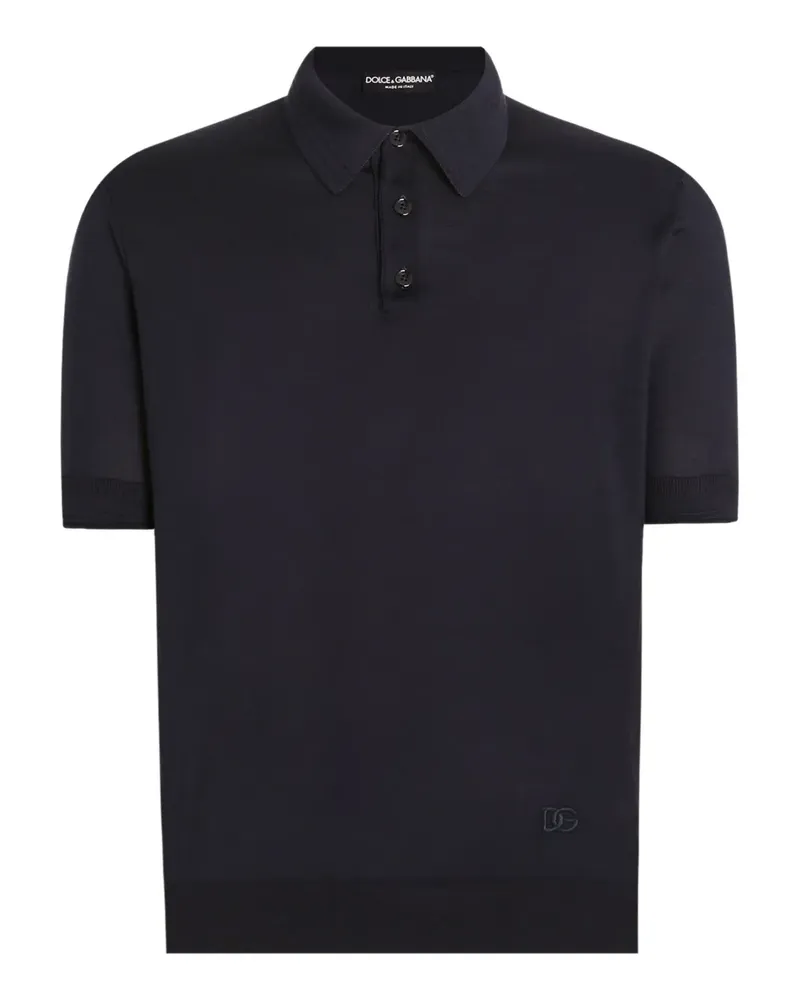 Dolce & Gabbana Poloshirt aus Seide - Blau Blau