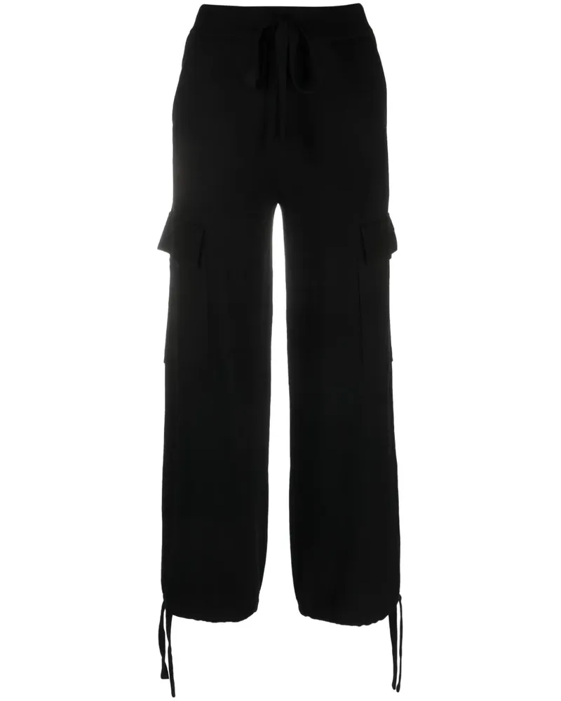 P.A.R.O.S.H. Cargohose mit Kordelzug - Schwarz Schwarz