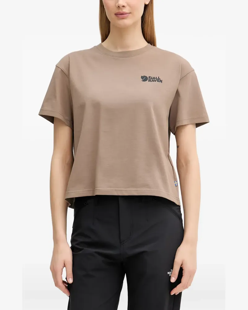 Fjäll Räven T-Shirt mit Logo-Print - Braun Braun
