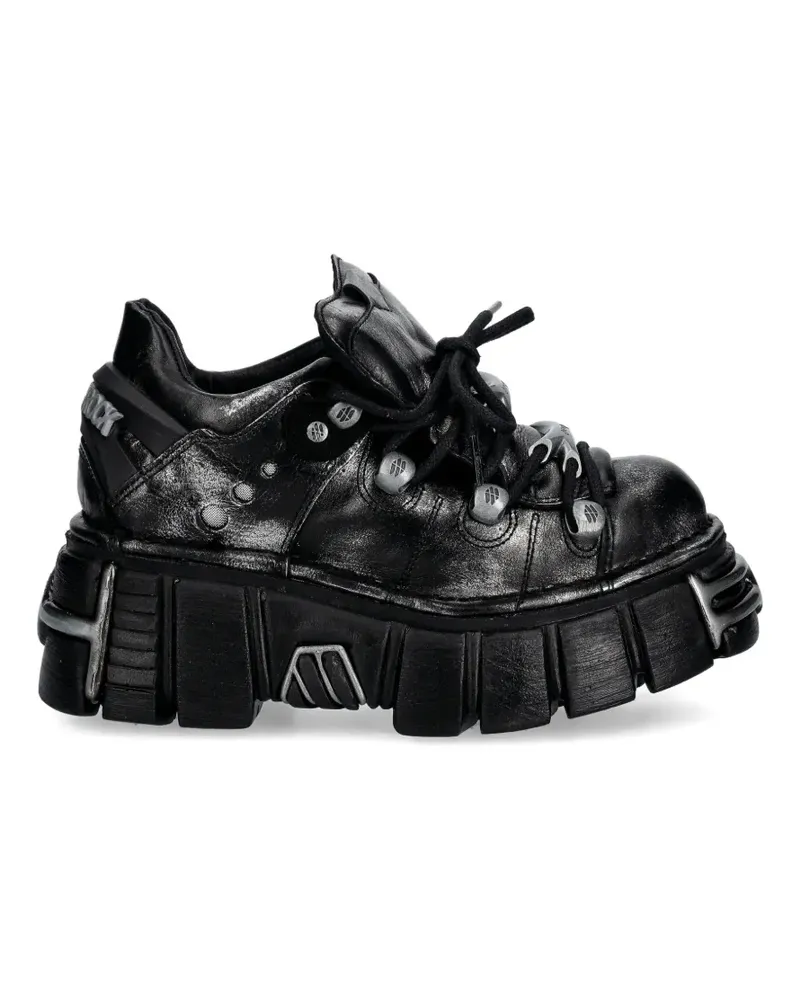 New Rock Sneakers mit Plateau - Schwarz Schwarz