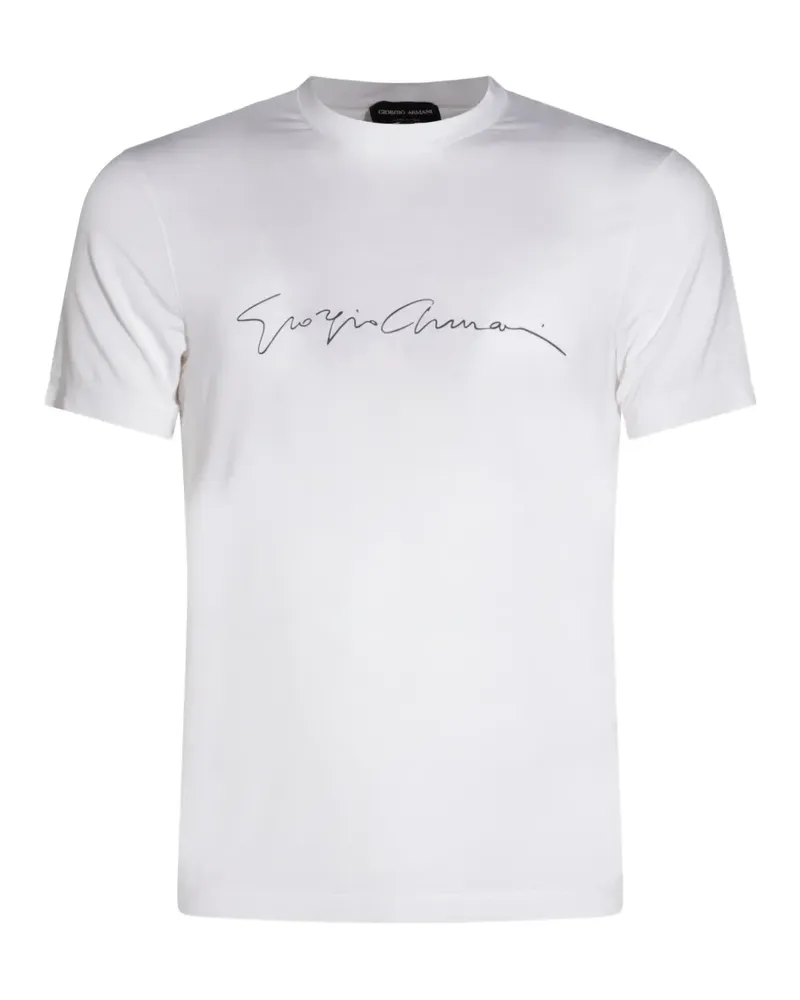 Giorgio Armani T-Shirt mit rundem Ausschnitt - Weiß Weiß