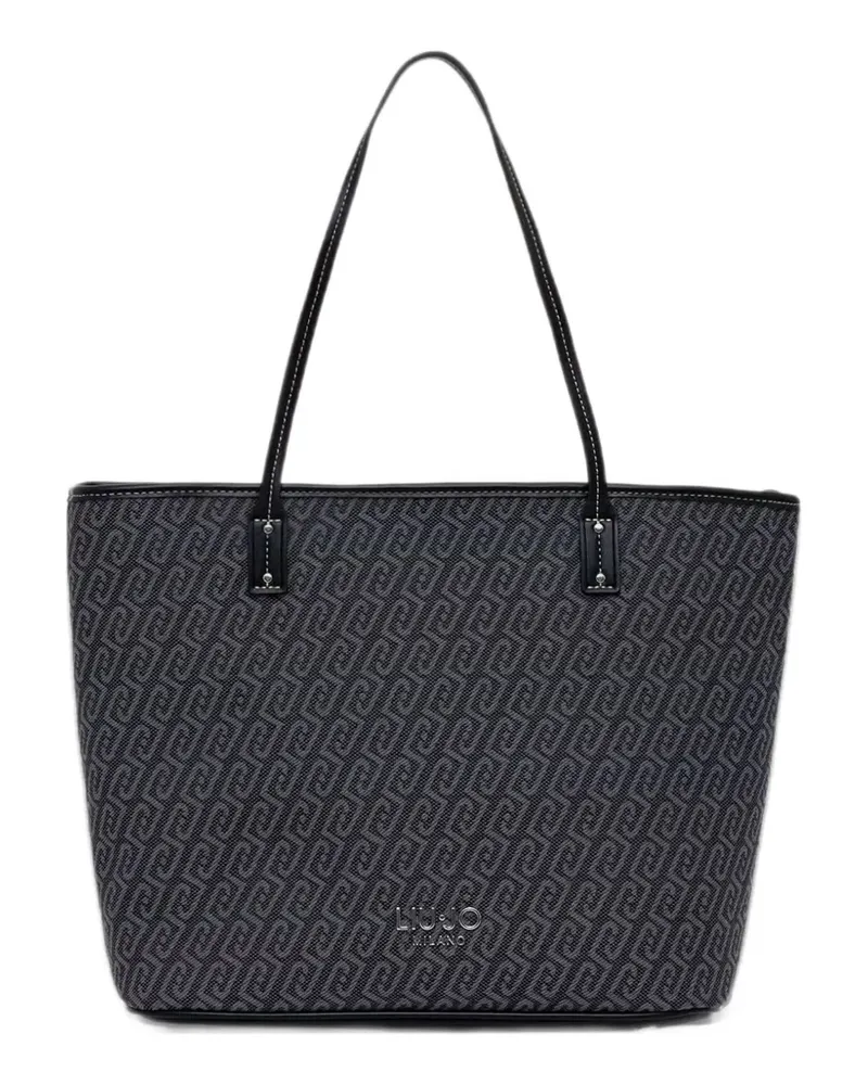 Liu Jo monogram-pattern tote bag - Schwarz Schwarz
