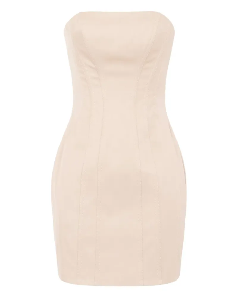 Elisabetta Franchi Bustier-Minikleid mit Nahtdetail - Nude Nude