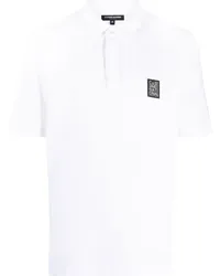 CoSTUME NATIONAL Poloshirt aus Pikee mit Logo-Patch Weiß