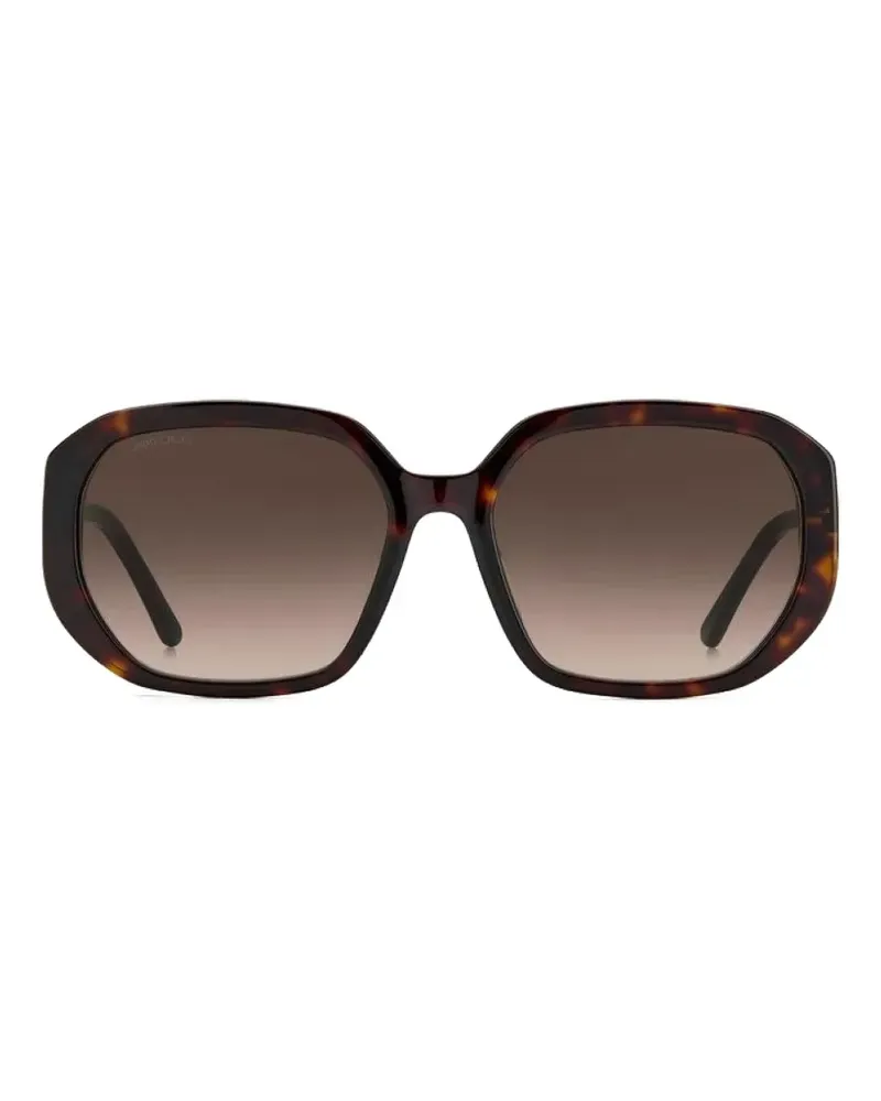 Jimmy Choo Eckige Sonnenbrille - Braun Braun