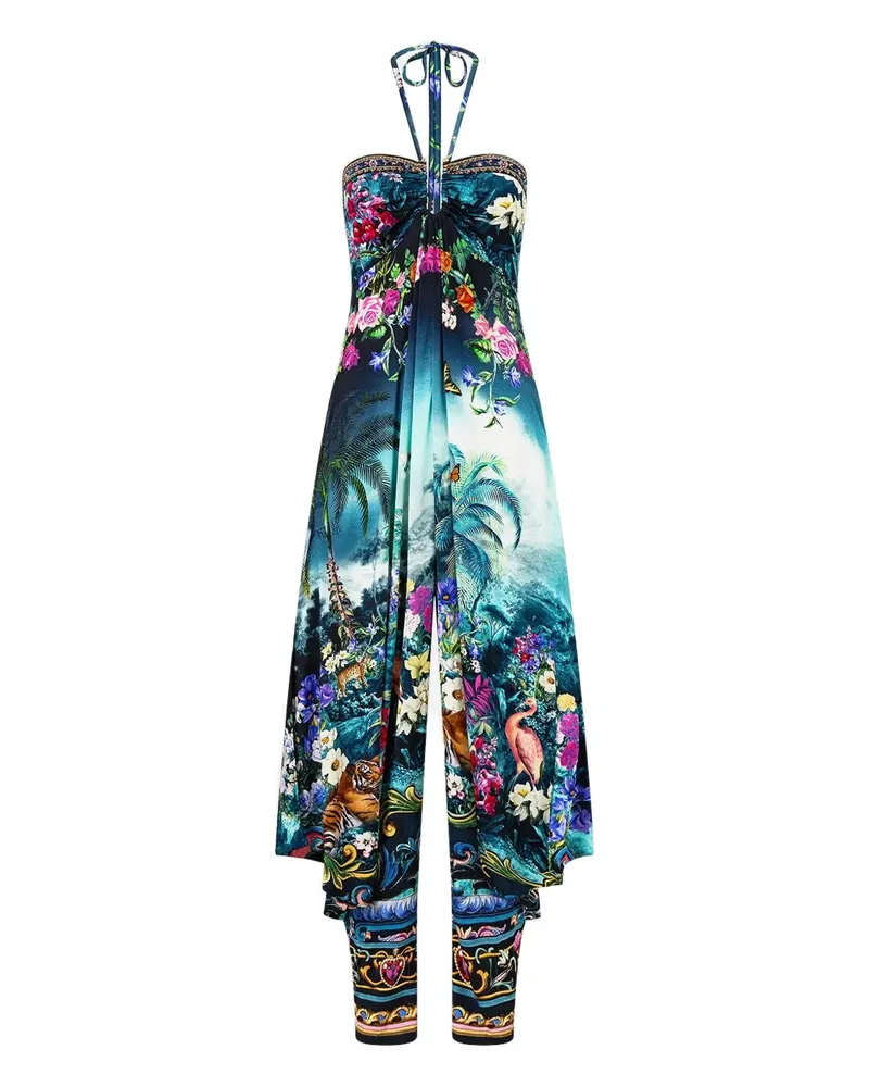 Camilla Basked in Baroque Jumpsuit - Blau Blau