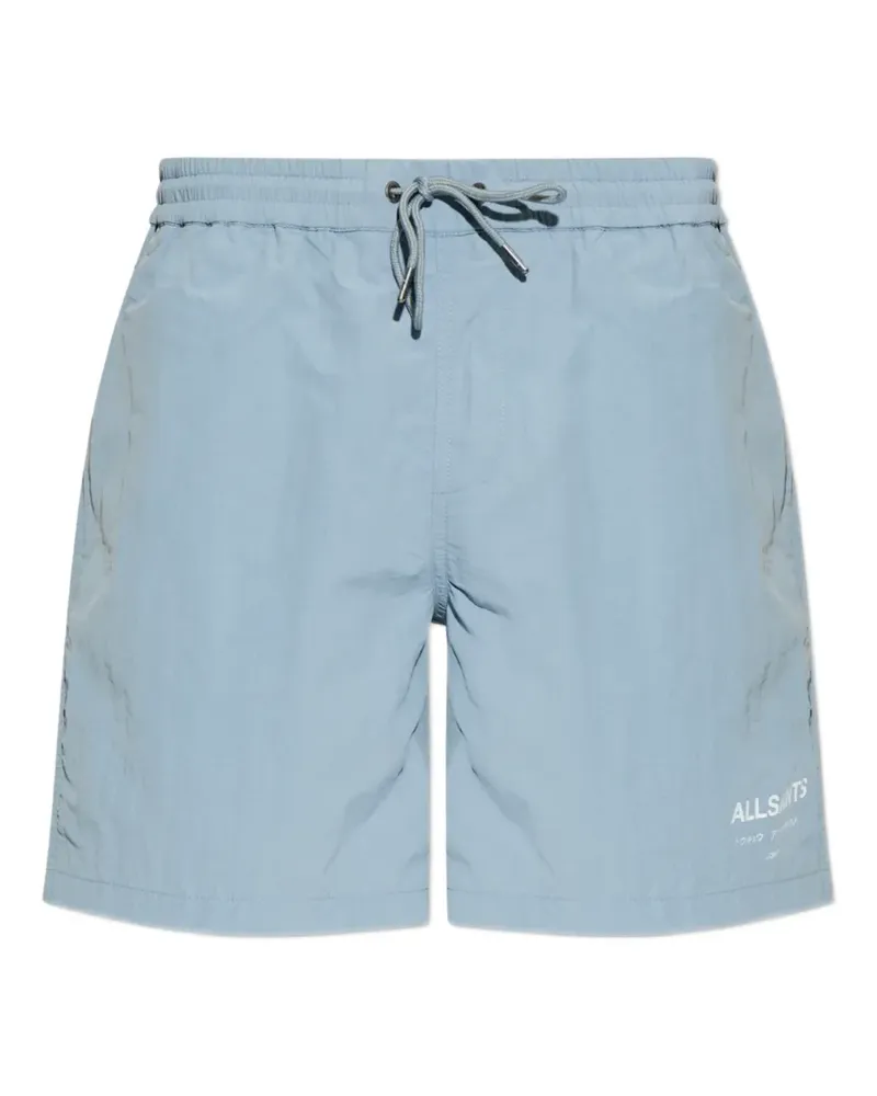 AllSaints Undergrand Badeshorts mit Kordelzug - Blau Blau