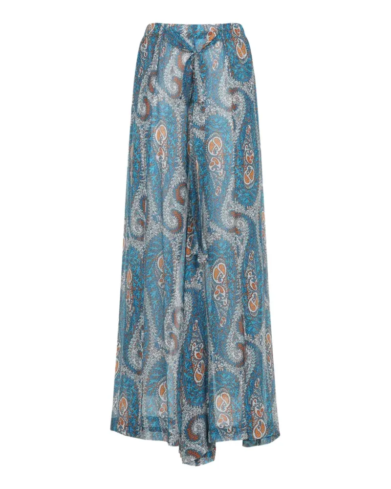 Etro paisley tie trousers - Blau Blau