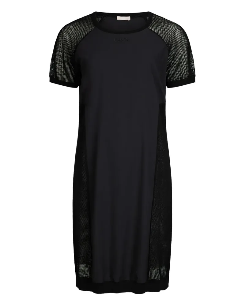 Liu Jo Kleid mit Netzdetail - Schwarz Schwarz