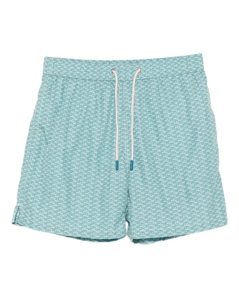 FeFè patterned drawstring swim shorts - Blau Blau