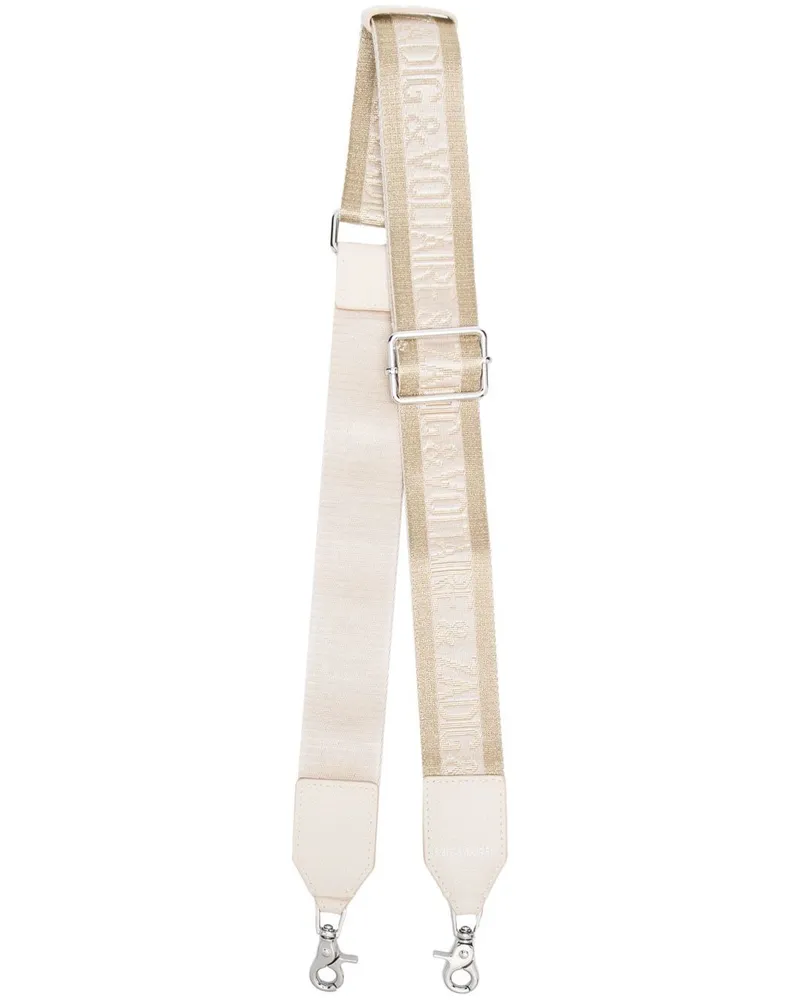 Zadig & Voltaire Schulterriemen mit Logo-Print - Gold Gold