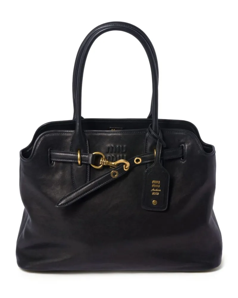 Miu Miu Handtasche aus Leder - Schwarz Schwarz