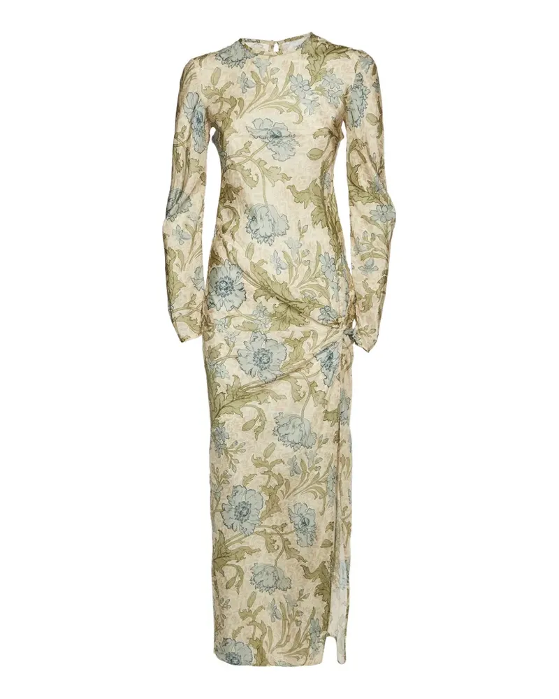SIR Florence Maev Maxikleid mit Blumenprint - Nude Nude