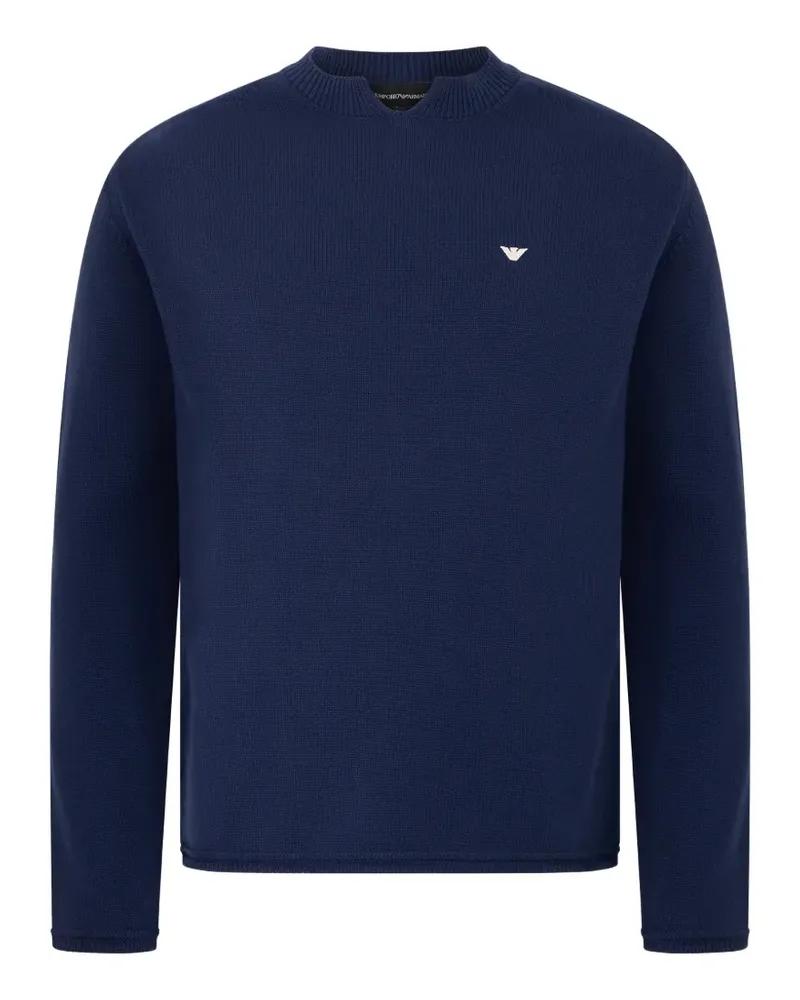 Emporio Armani Pullover mit Logo-Stickerei - Blau Blau