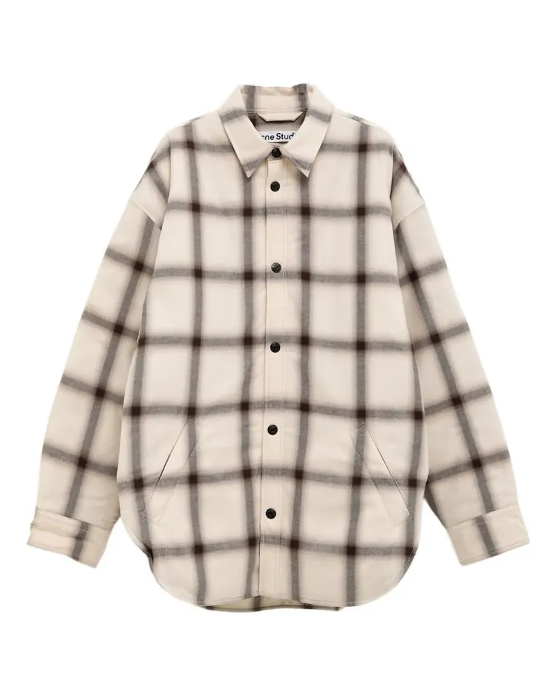 Acne Studios Karierte Hemdjacke - Nude Nude