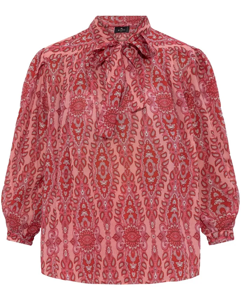 Etro Bluse mit Paisley-Print - Rosa Rosa