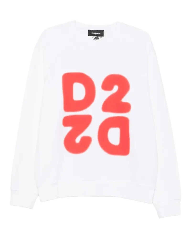 Dsquared2 Sweatshirt mit Logo-Print - Weiß Weiß