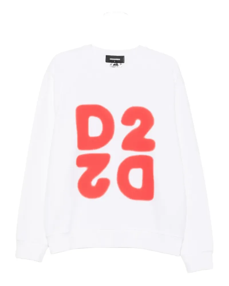 Dsquared2 Sweatshirt mit Logo-Print - Weiß Weiß
