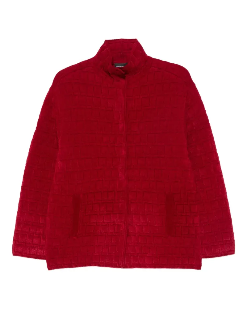 Emporio Armani textured pocketed jacket - Rot Rot