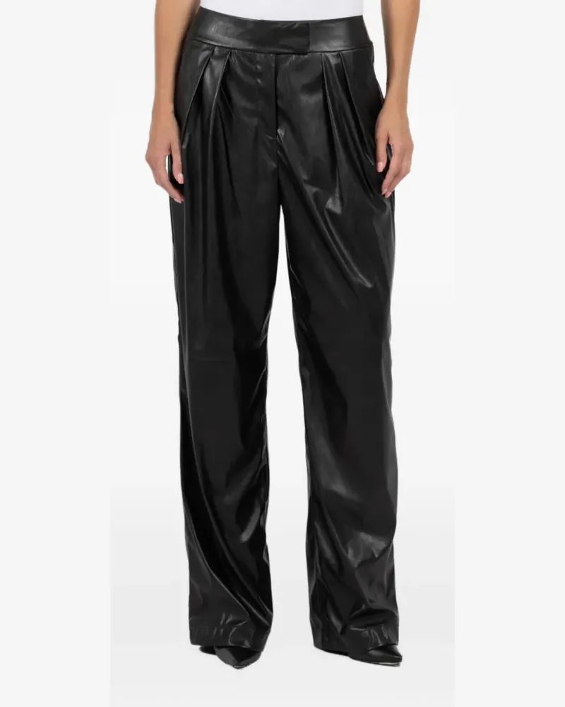 The Sei Hose aus Faux-Leder mit Falten - Schwarz Schwarz